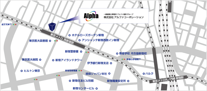 新宿支社所在地地図