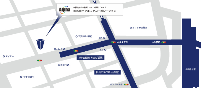 大阪支社所在地地図