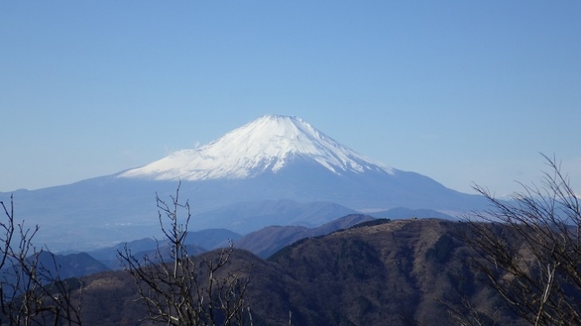 ④197山頂途中富士